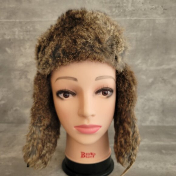 Yukon Tracks Hat Trapper Aviator Faux Fur Lined Ear Flap Winter Mens Large Brown - Picture 5 of 8